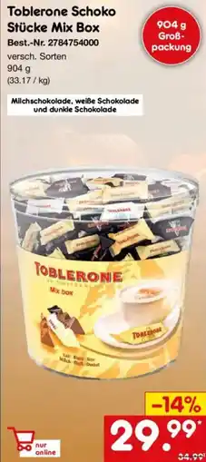 Netto Marken-Discount Toblerone Schoko Stücke Mix Box Angebot