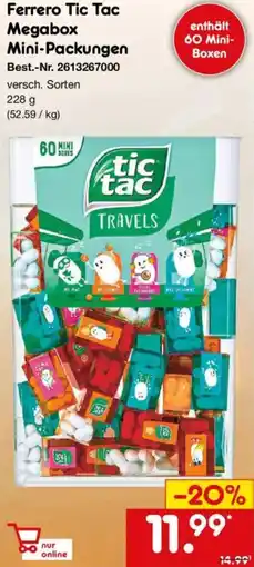 Netto Marken-Discount Ferrero Tic Tac Megabox Mini-Packungen Angebot