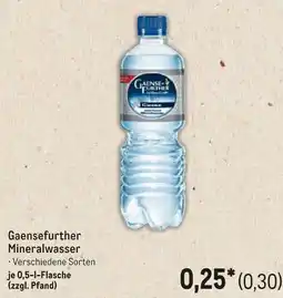 METRO Gaensefurther Mineralwasser Angebot