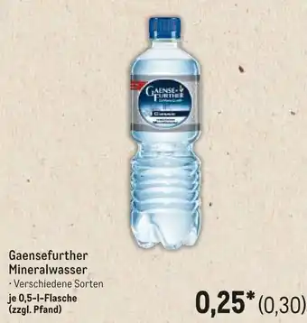 METRO Gaensefurther Mineralwasser Angebot