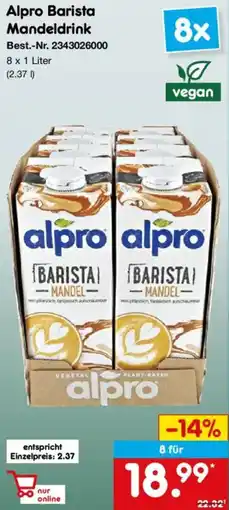 Netto Marken-Discount Alpro Barista Mandeldrink Angebot