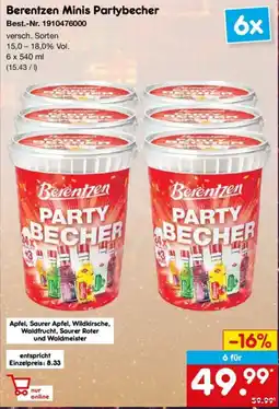 Netto Marken-Discount Berentzen Minis Partybecher Angebot