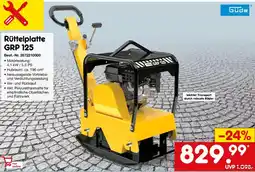 Netto Marken-Discount Güde Rüttelplatte GRP 125 Angebot