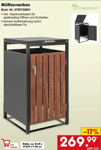 Netto Marken-Discount GreenYard Mülltonnenbox Angebot