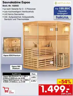 Netto Marken-Discount ARTSAUNA Saunakabine Espoo Angebot