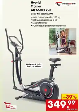 Netto Marken-Discount CHRISTOPEIT SPORT Hybrid Trainer AX 6500 2in1 Angebot