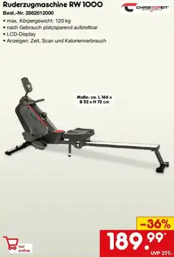 Netto Marken-Discount CHRISTOPEIT SPORT Ruderzugmaschine RW 1000 Angebot
