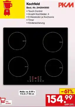Netto Marken-Discount PKM Kochfeld Angebot