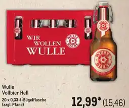 METRO Wulle Vollbier Hell Angebot