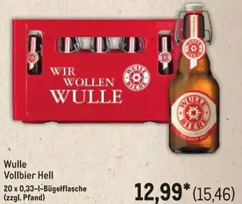 METRO Wulle Vollbier Hell Angebot