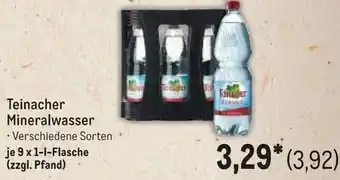 METRO Teinacher Mineralwasser Angebot
