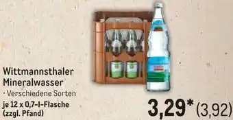 METRO Wittmannsthaler Mineralwasser Angebot