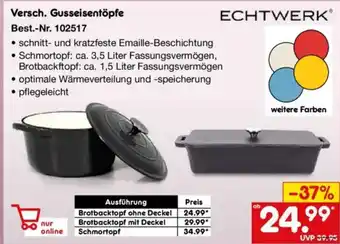 Netto Marken-Discount ECHTWERK Versch. Gusseisentöpfe Angebot