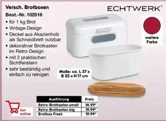 Netto Marken-Discount ECHTWERK Versch. Brotboxen Angebot