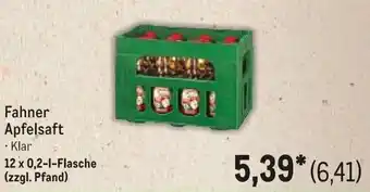 METRO Fahner Apfelsaft Angebot