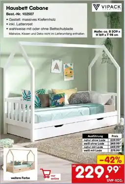 Netto Marken-Discount VIPACK Hausbett Cabane Angebot
