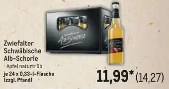 METRO Zwiefalter Schwäbische Alb-Schorle Angebot
