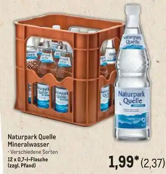 METRO Naturpark Quelle Mineralwasser Angebot