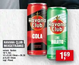 Handelshof HAVANA CLUB MIXGETRÄNKE Angebot