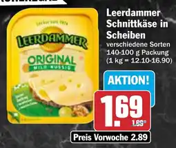 AEZ Leerdammer Schnittkäse in Scheiben Angebot