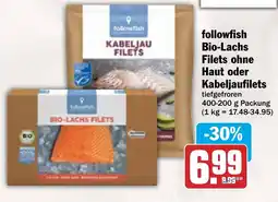 AEZ followfish Bio-Lachs Filets ohne Haut oder Kabeljaufilets Angebot