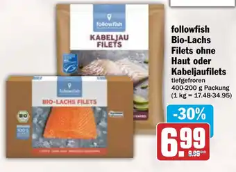 AEZ followfish Bio-Lachs Filets ohne Haut oder Kabeljaufilets Angebot