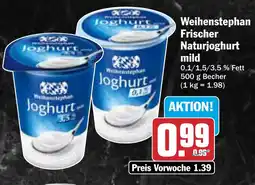 AEZ Weihenstephan Frischer Naturjoghurt mild Angebot