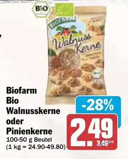 AEZ Biofarm Bio Walnusskerne oder Pinienkerne Angebot