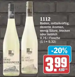 AEZ 1112 Baden, mittelkräftig, dezente Aromen Angebot
