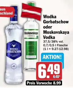 AEZ Wodka Gorbatschow oder Moskovskay Moskovskaya Vodka Angebot