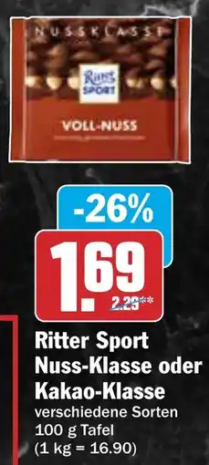 AEZ Ritter Sport Nuss-Klasse oder Kakao-Klasse Angebot