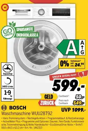MEDIMAX BOSCH Waschmaschine WUU28T92 Angebot