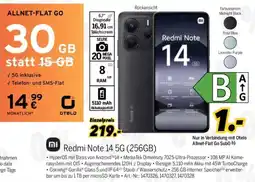 MEDIMAX Xiaomi Redmi Note 14 5G (256GB) + ALLNET-FLAT GO 30 GB Angebot