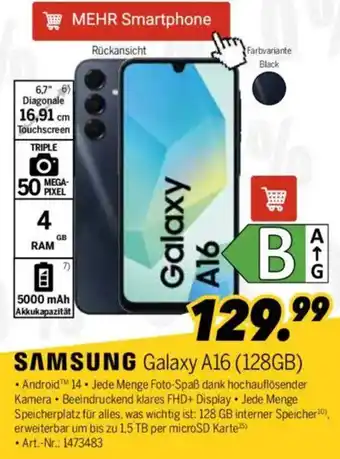 MEDIMAX SAMSUNG Galaxy A16 (128GB) Angebot