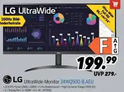 MEDIMAX LG UltraWide-Monitor 34WQ500-B.AEU Angebot