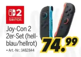 MEDIMAX Joy-Con 2 2er-Set (hell- blau/hellrot) 74.99 Angebot