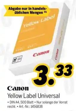 MEDIMAX Canon Yellow Label Universal Angebot