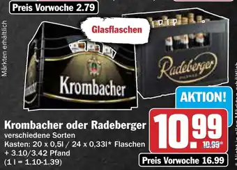 AEZ Krombacher oder Radeberger Angebot