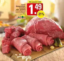 WEZ Bauern Gut Zarter Rinderbraten, -rouladen oder -gulasch Angebot
