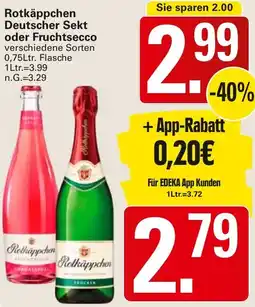 WEZ Rotkäppchen Deutscher Sekt oder Fruchtsecco Angebot