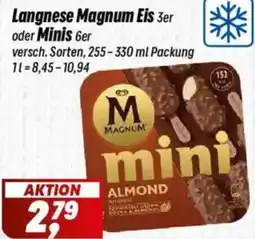 Simmel Langnese Magnum Eis 3er oder Minis 6er Angebot