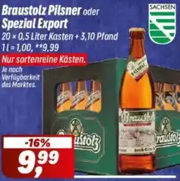 Simmel Braustolz Pilsner oder Spezial Export Angebot