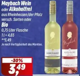 Simmel Maybach Wein oder Alkoholfrei oder Bio Angebot