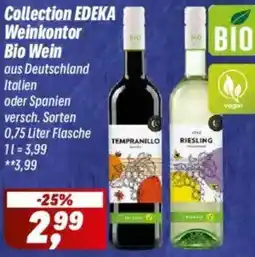 Simmel Collection EDEKA Weinkontor Bio Wein Angebot