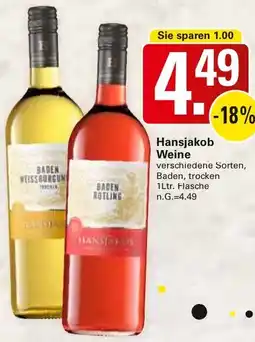 WEZ Hansjakob Weine Angebot