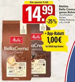 WEZ Melitta Bella Crema ganze Bohnen Angebot