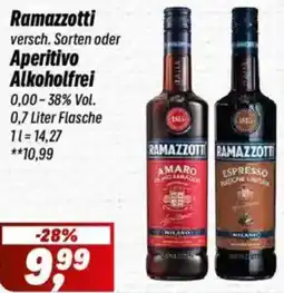 Simmel Ramazzotti oder Aperitivo Alkoholfrei Angebot