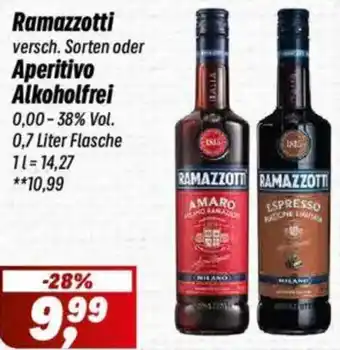 Simmel Ramazzotti oder Aperitivo Alkoholfrei Angebot