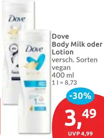 Budni Dove Body Milk oder Lotion Angebot