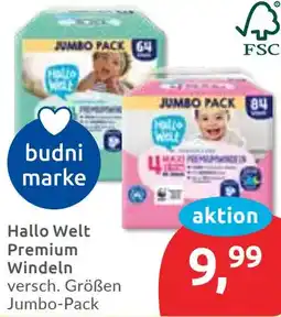Budni Hallo Welt Premium Windeln Angebot